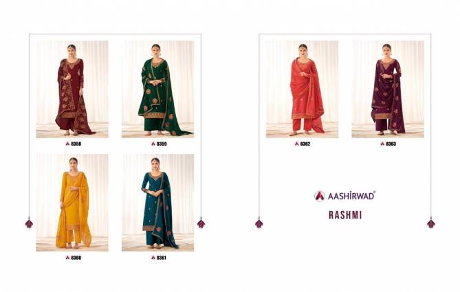 Rashmi By Aashirwad Tussar Silk Wedding Salwar Suits Wholesale Shop In Surat
